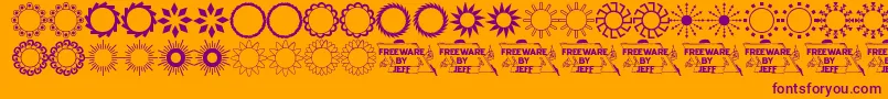 Sundings2Jl Font – Purple Fonts on Orange Background