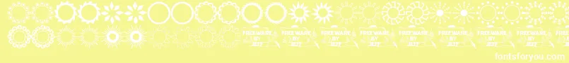 Sundings2Jl Font – White Fonts on Yellow Background