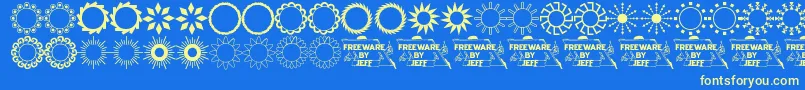 Sundings2Jl Font – Yellow Fonts on Blue Background