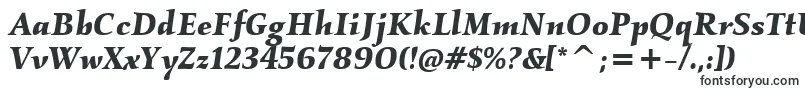 Шрифт KallosItcBoldItalic – буквенные шрифты