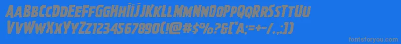 Ghoulishintentexpandital Font – Gray Fonts on Blue Background