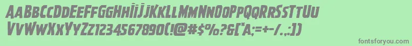 Ghoulishintentexpandital-fontti – harmaat kirjasimet vihreällä taustalla