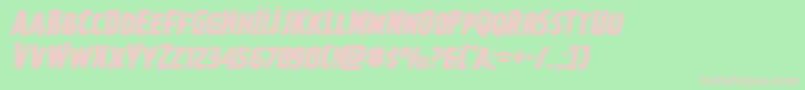 Ghoulishintentexpandital Font – Pink Fonts on Green Background