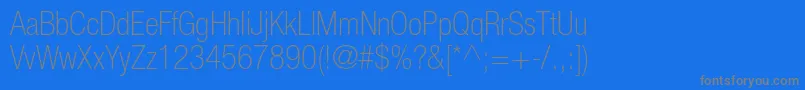 HelveticaneueltstdThcn Font – Gray Fonts on Blue Background