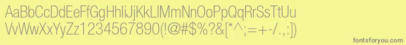 HelveticaneueltstdThcn Font – Gray Fonts on Yellow Background