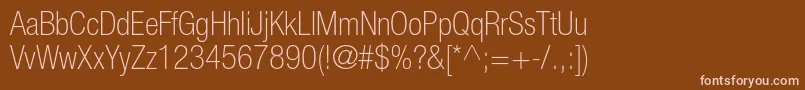 HelveticaneueltstdThcn Font – Pink Fonts on Brown Background