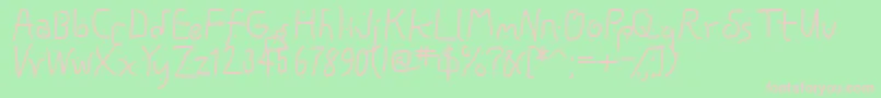 Ptth Font – Pink Fonts on Green Background
