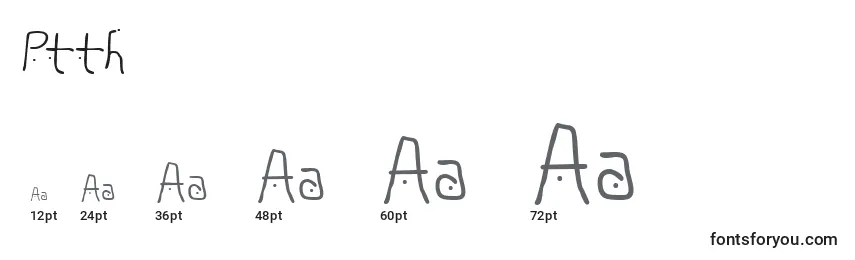 Ptth Font Sizes