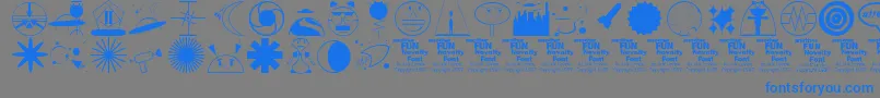 OuterSpaceJl Font – Blue Fonts on Gray Background