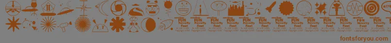 OuterSpaceJl Font – Brown Fonts on Gray Background