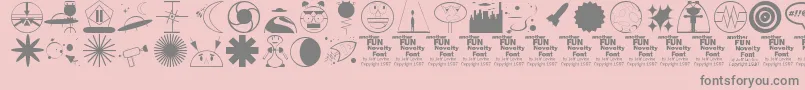 Saiba mais sobre a fonte OuterSpaceJl Fonte OuterSpaceJl – fontes cinzas em um fundo rosa