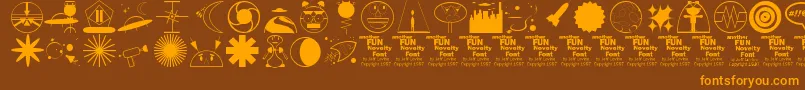 OuterSpaceJl Font – Orange Fonts on Brown Background