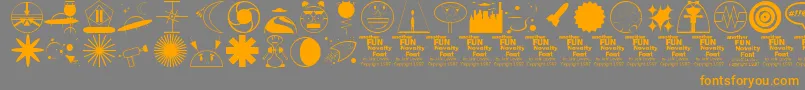 OuterSpaceJl Font – Orange Fonts on Gray Background