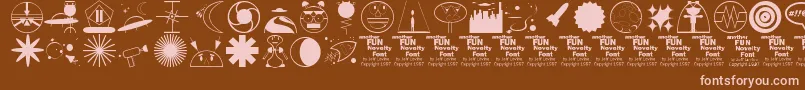 OuterSpaceJl Font – Pink Fonts on Brown Background