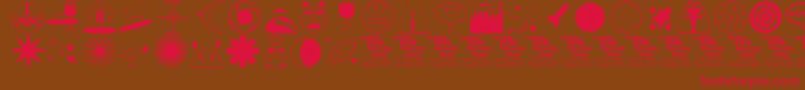 OuterSpaceJl Font – Red Fonts on Brown Background