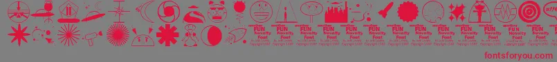 OuterSpaceJl Font – Red Fonts on Gray Background