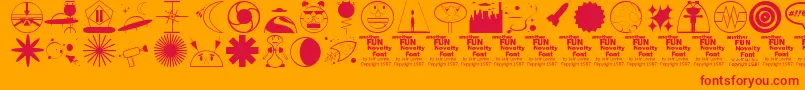 OuterSpaceJl Font – Red Fonts on Orange Background