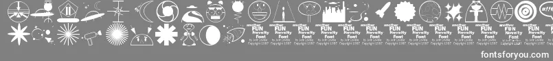 fuente OuterSpaceJl – Fuentes Blancas Sobre Fondo Gris