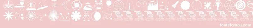 OuterSpaceJl Font – White Fonts on Pink Background