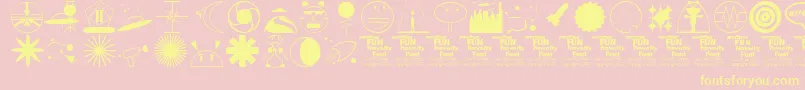 OuterSpaceJl Font – Yellow Fonts on Pink Background