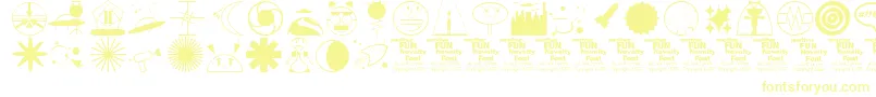 OuterSpaceJl Font – Yellow Fonts on White Background