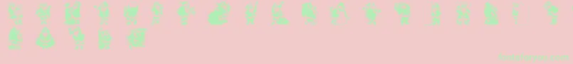 RypSnata1 Font – Green Fonts on Pink Background