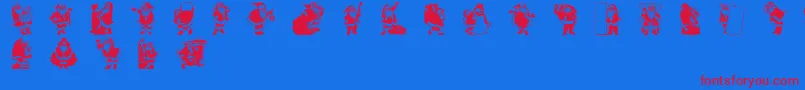 RypSnata1 Font – Red Fonts on Blue Background
