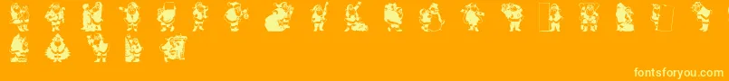 RypSnata1 Font – Yellow Fonts on Orange Background
