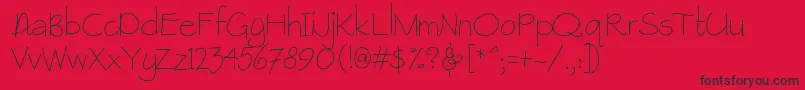 Raspberrygranola Font – Black Fonts on Red Background