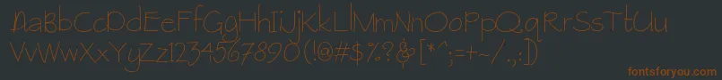 Raspberrygranola Font – Brown Fonts on Black Background
