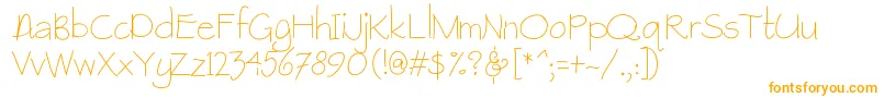 Raspberrygranola Font – Orange Fonts on White Background