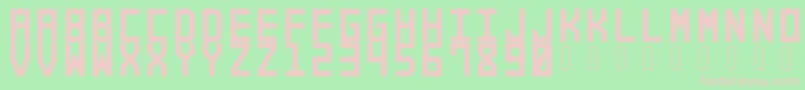 Alforimdemo Font – Pink Fonts on Green Background