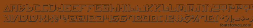Шрифт Genv2s – чёрные шрифты на коричневом фоне