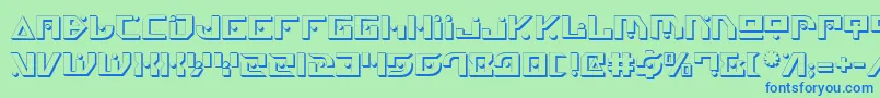 Genv2s Font – Blue Fonts on Green Background