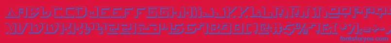 フォントGenv2s – 赤い背景に青い文字
