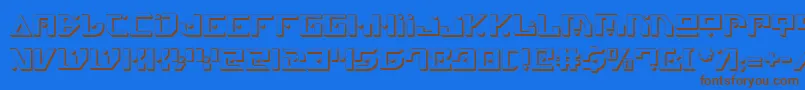 Шрифт Genv2s – коричневые шрифты на синем фоне