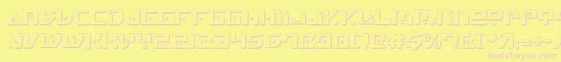 Genv2s-fontti – vaaleanpunaiset fontit keltaisella taustalla