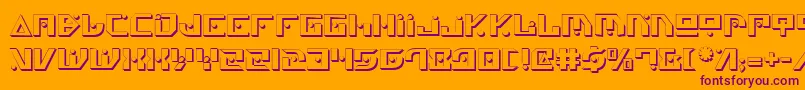 Genv2s-Schriftart – Violette Schriften auf orangefarbenem Hintergrund