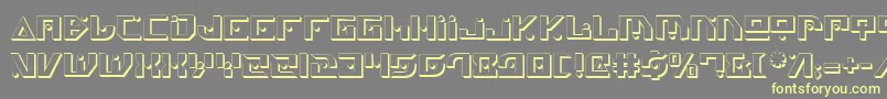 Genv2s-Schriftart – Gelbe Schriften auf grauem Hintergrund