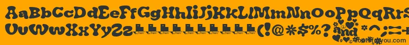 JAirplaneSwashFont Font – Black Fonts on Orange Background