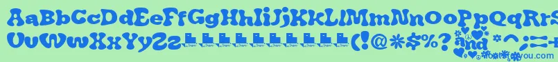 JAirplaneSwashFont Font – Blue Fonts on Green Background