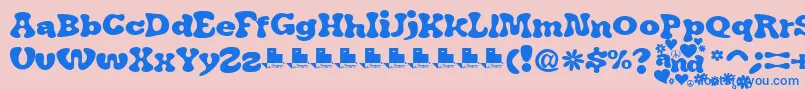 JAirplaneSwashFont Font – Blue Fonts on Pink Background