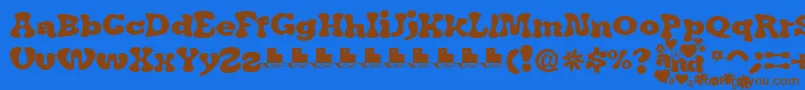 JAirplaneSwashFont Font – Brown Fonts on Blue Background