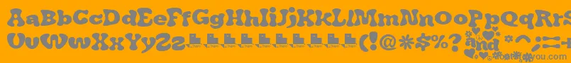 JAirplaneSwashFont Font – Gray Fonts on Orange Background