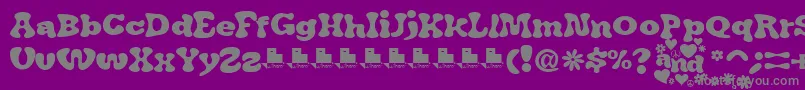 Fonte JAirplaneSwashFont – fontes cinzas em um fundo violeta