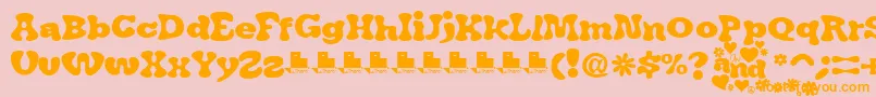 JAirplaneSwashFont Font – Orange Fonts on Pink Background