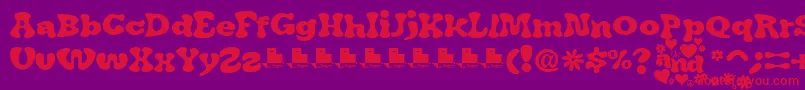 Шрифт JAirplaneSwashFont – красные шрифты на фиолетовом фоне