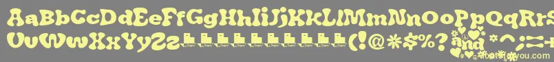 Шрифт JAirplaneSwashFont – жёлтые шрифты на сером фоне