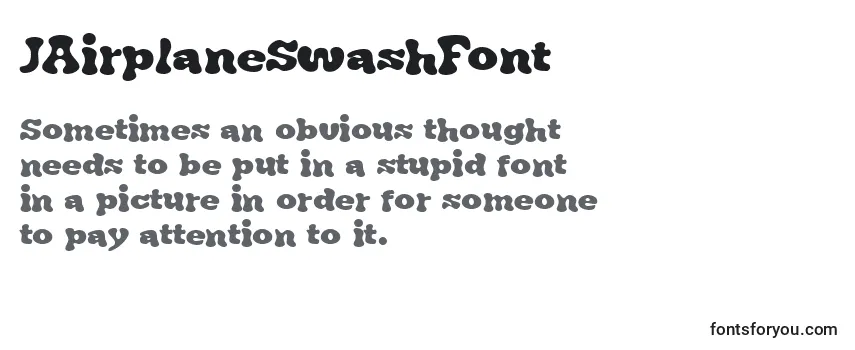 Review of the JAirplaneSwashFont Font