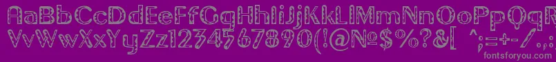 Gilgont-Schriftart – Graue Schriften auf violettem Hintergrund